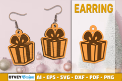 Christmas Earrings Lasercut Product Image 2