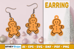 Christmas Earrings Lasercut Product Image 1