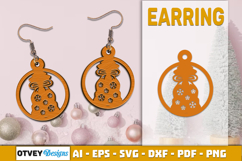 Christmas Earrings Lasercut Product Image 1