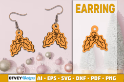 Christmas Earrings Lasercut Product Image 1