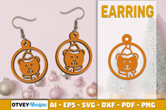 Christmas Earrings Lasercut Product Image 1