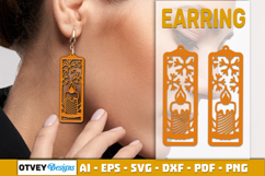 Christmas Earrings Lasercut Product Image 2