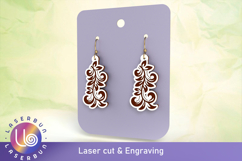Botanical Earrings SVG, Laser Engraving Files Product Image 1