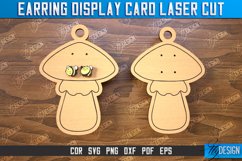 Earring Display Card | Mushroom Shaped Display | Jewelry|CNC Product Image 1