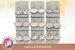 Fan Earrings Bundle SVG | 9 Laser Cut Earring Designs Product Image 1