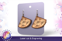 Laser Cut Fan Earrings Template | SVG CDR DXF PDF AI Product Image 1