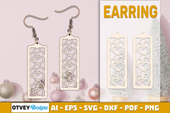 Flowers Earring Laser Cut Product Image 1
