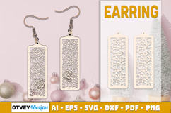 Flowers Earring Laser Cut Product Image 1