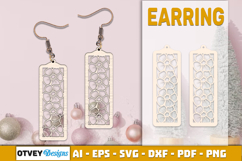 Flowers Earring Laser Cut Product Image 2