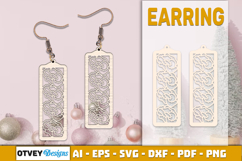 Flowers Earring Laser Cut Product Image 1