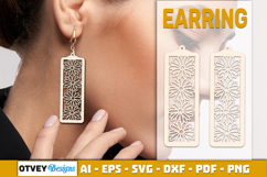 Flowers Earring Laser Cut Product Image 1