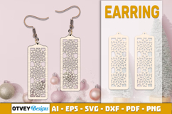 Flowers Earring Laser Cut Product Image 1