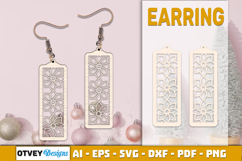 Flowers Earring Laser Cut Product Image 1