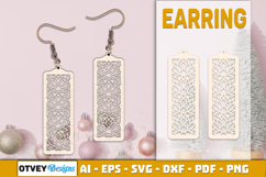 Flowers Earring Laser Cut Product Image 1