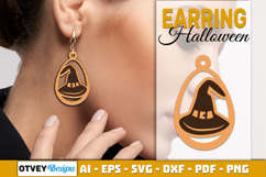 Halloween Earrings Lasercut | Halloween Jewelry Template Product Image 1