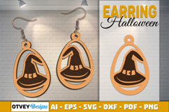 Halloween Earrings Lasercut | Halloween Jewelry Template Product Image 2
