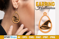 Halloween Earrings Lasercut | Halloween Jewelry Template Product Image 2