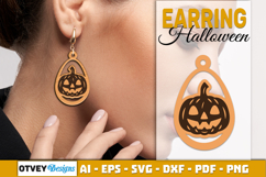 Halloween Earrings Lasercut | Halloween Jewelry Template Product Image 2