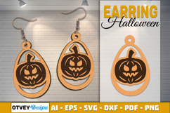 Halloween Earrings Lasercut | Halloween Jewelry Template Product Image 1