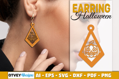 Halloween Earrings Lasercut | Halloween Jewelry Template Product Image 2