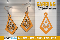 Halloween Earrings Lasercut | Halloween Jewelry Template Product Image 1