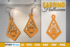 Halloween Earrings Lasercut | Halloween Jewelry Template Product Image 1