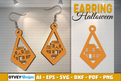 Halloween Earrings Lasercut | Halloween Jewelry Template Product Image 2