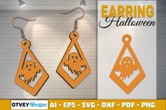 Halloween Earrings Lasercut | Halloween Jewelry Template Product Image 2