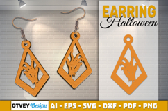 Halloween Earrings Lasercut | Halloween Jewelry Template Product Image 1