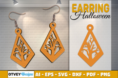 Halloween Earrings Lasercut | Halloween Jewelry Template Product Image 2