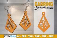 Halloween Earrings Lasercut | Halloween Jewelry Template Product Image 2