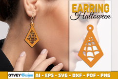 Halloween Earrings Lasercut | Halloween Jewelry Template Product Image 2