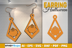 Halloween Earrings Lasercut | Halloween Jewelry Template Product Image 2
