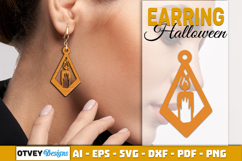 Halloween Earrings Lasercut | Halloween Jewelry Template Product Image 2