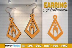 Halloween Earrings Lasercut | Halloween Jewelry Template Product Image 1