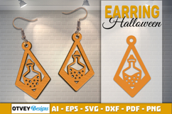 Halloween Earrings Lasercut | Halloween Jewelry Template Product Image 2
