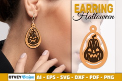 Halloween Earrings Lasercut | Halloween Jewelry Template Product Image 2