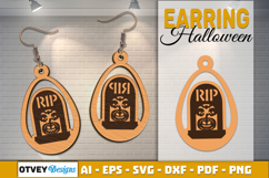 Halloween Earrings Lasercut | Halloween Jewelry Template Product Image 2