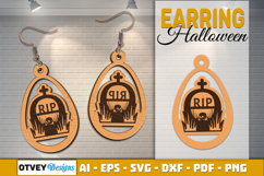 Halloween Earrings Lasercut | Halloween Jewelry Template Product Image 1