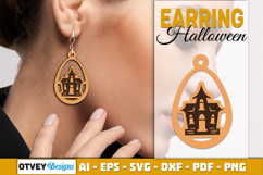 Halloween Earrings Lasercut | Halloween Jewelry Template Product Image 2