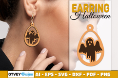 Halloween Earrings Lasercut | Halloween Jewelry Template Product Image 2