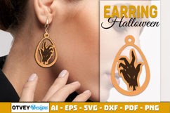 Halloween Earrings Lasercut | Halloween Jewelry Template Product Image 2