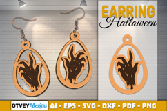 Halloween Earrings Lasercut | Halloween Jewelry Template Product Image 3