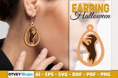 Halloween Earrings Lasercut | Halloween Jewelry Template Product Image 1
