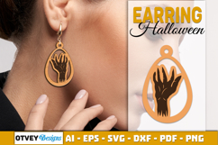 Halloween Earrings Lasercut | Halloween Jewelry Template Product Image 8