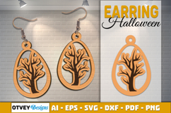Halloween Earrings Lasercut | Halloween Jewelry Template Product Image 1