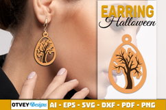 Halloween Earrings Lasercut | Halloween Jewelry Template Product Image 2