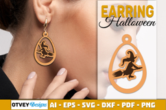Halloween Earrings Lasercut | Halloween Jewelry Template Product Image 2