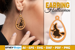 Halloween Earrings Lasercut | Halloween Jewelry Template Product Image 1