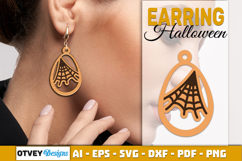 Halloween Earrings Lasercut | Halloween Jewelry Template Product Image 2